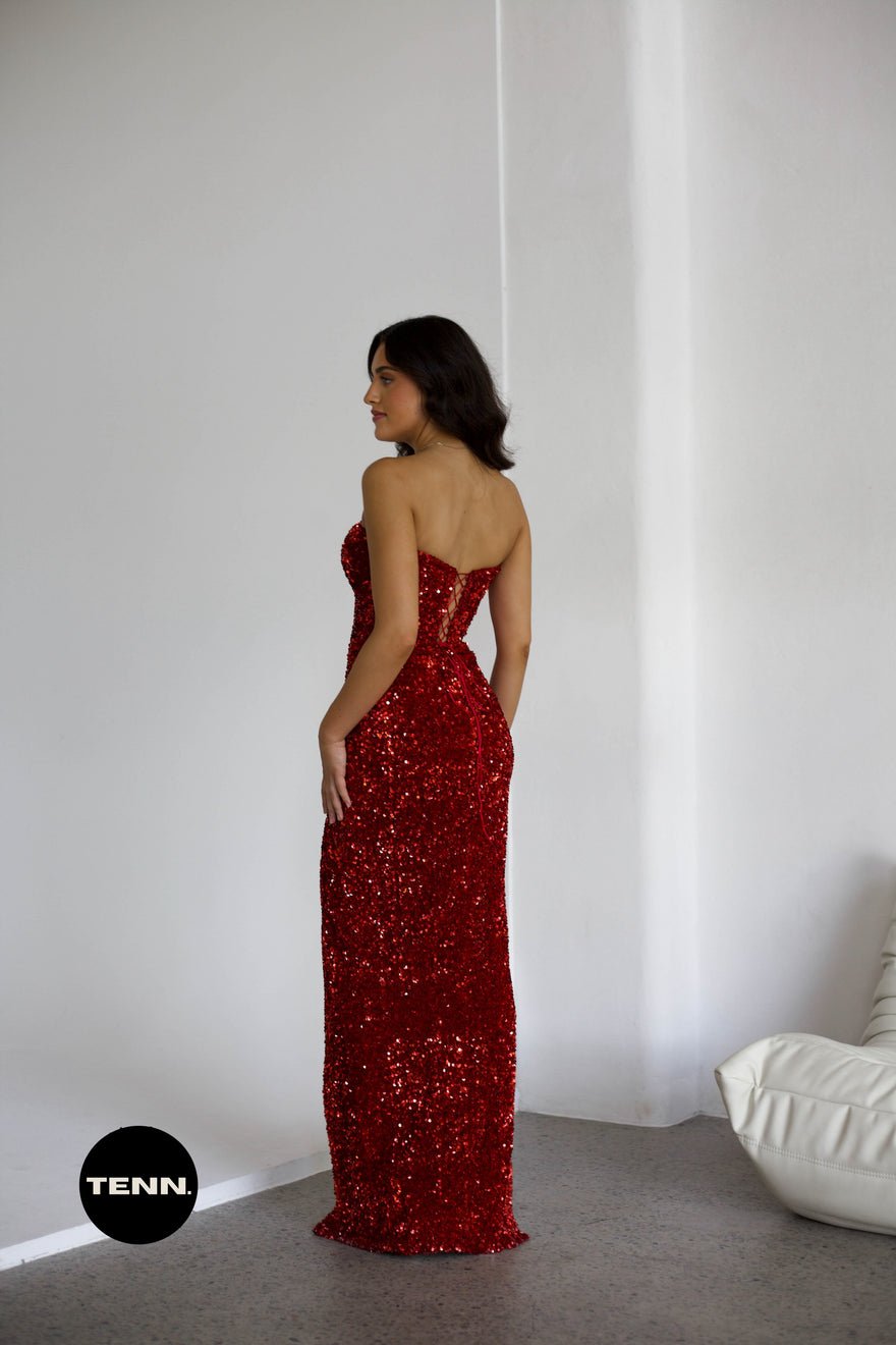 Lia Stublla Kendall Gown - Red photo 3