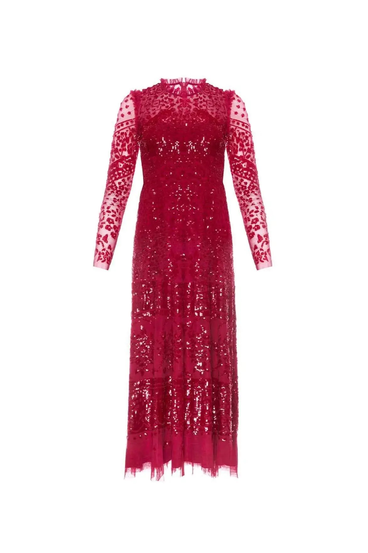 Needle and Thread Aurora Ballerina Dress Red Size 10 photo 4