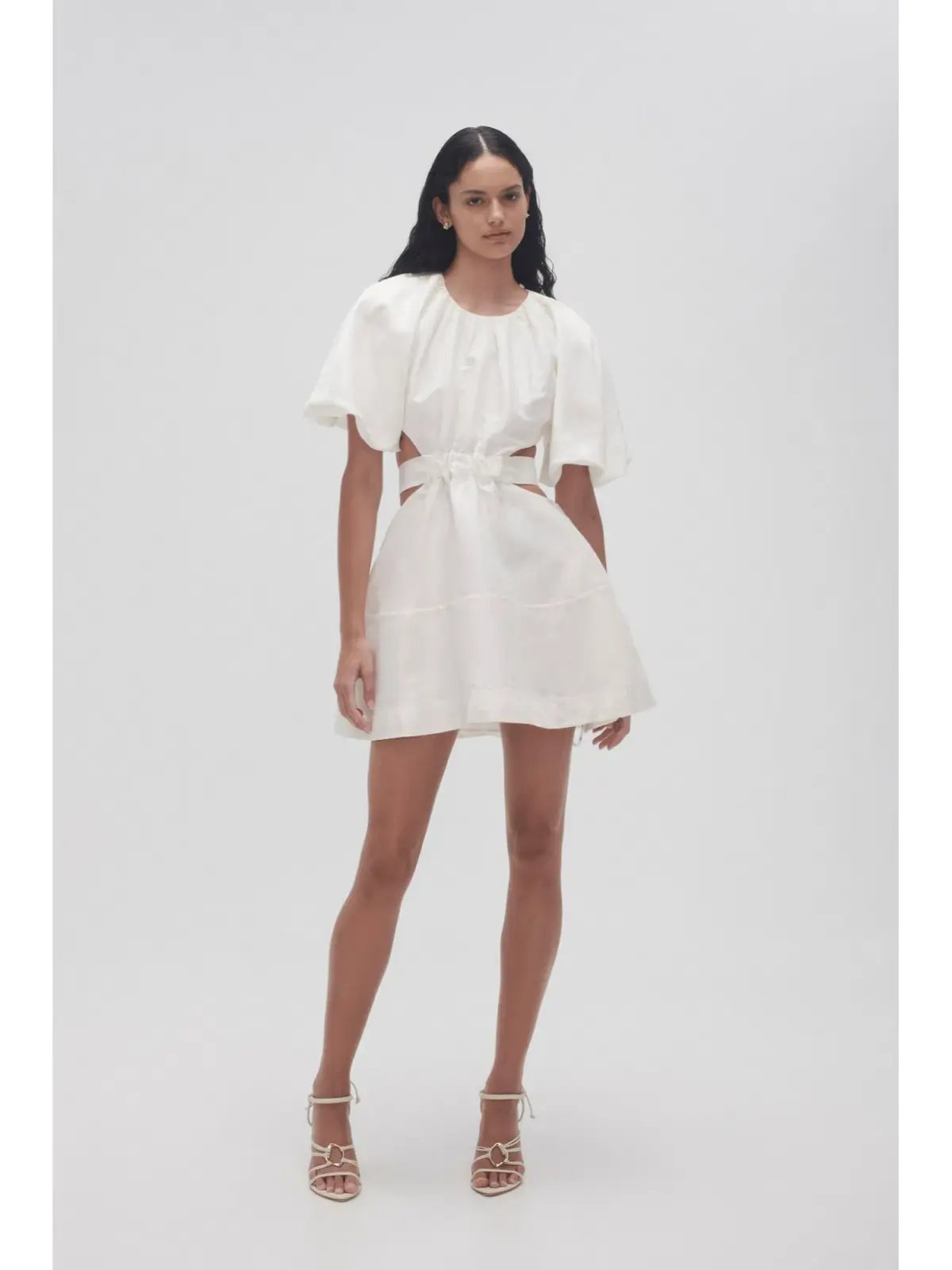 Aje Mimosa Cut Out Mini Dress White Size AU 10 photo 2