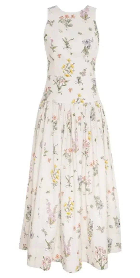 Zimmermann Jeannie Halter Midi Dress Bouquet Floral Size 0 / Au 8 photo 2