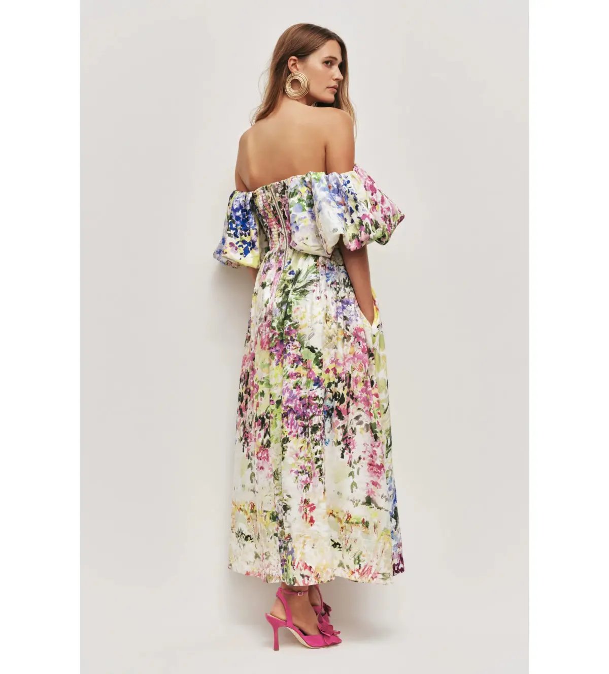 Aje Adina Midi Dress Lavandula Size AU 10 photo 3