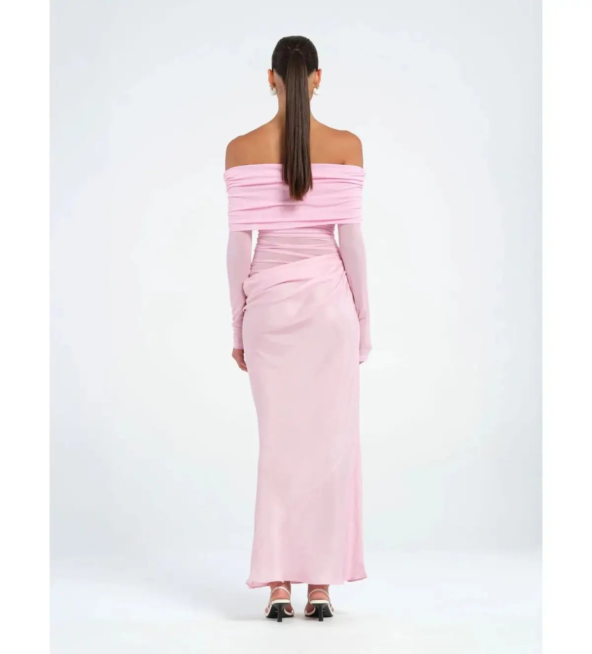 Benni Yasmin Off-Shoulder Maxi Dress Pink Size 8 / AU 8 photo 3