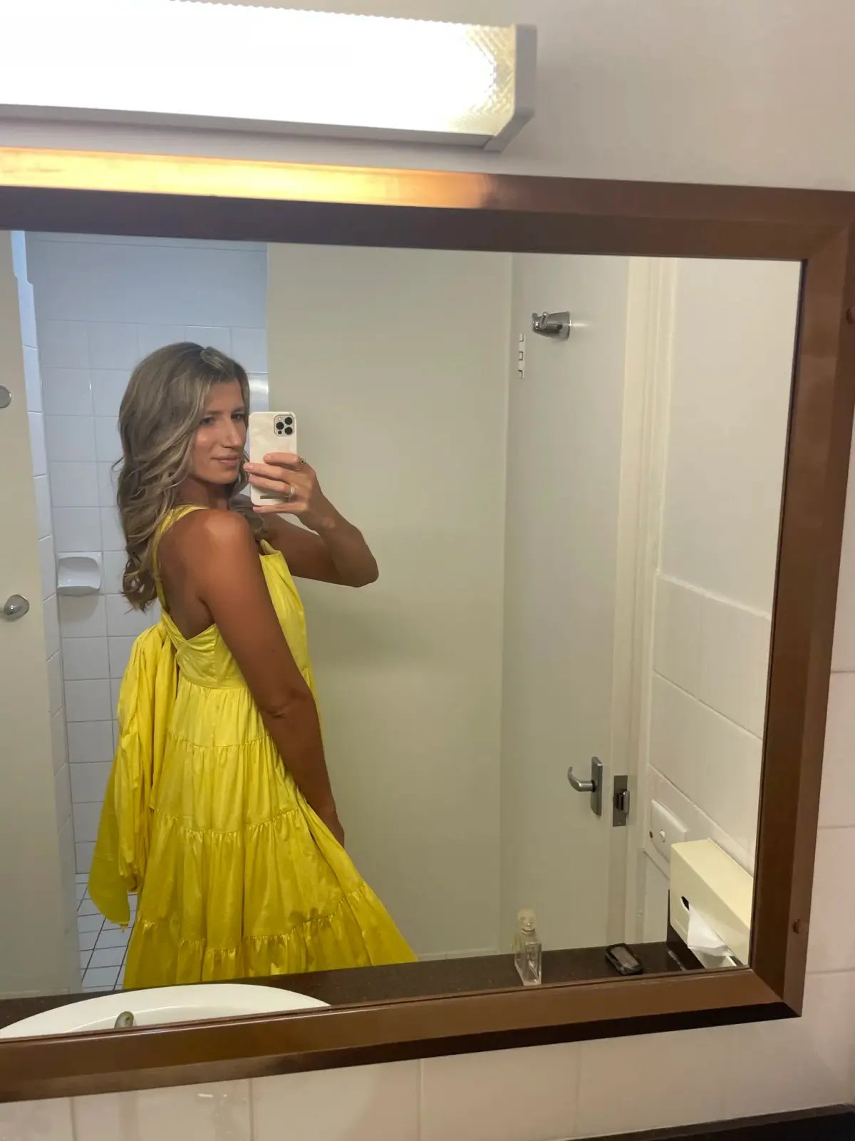 Aje Solstice Tiered Maxi Dress Yellow Size 10 photo 5