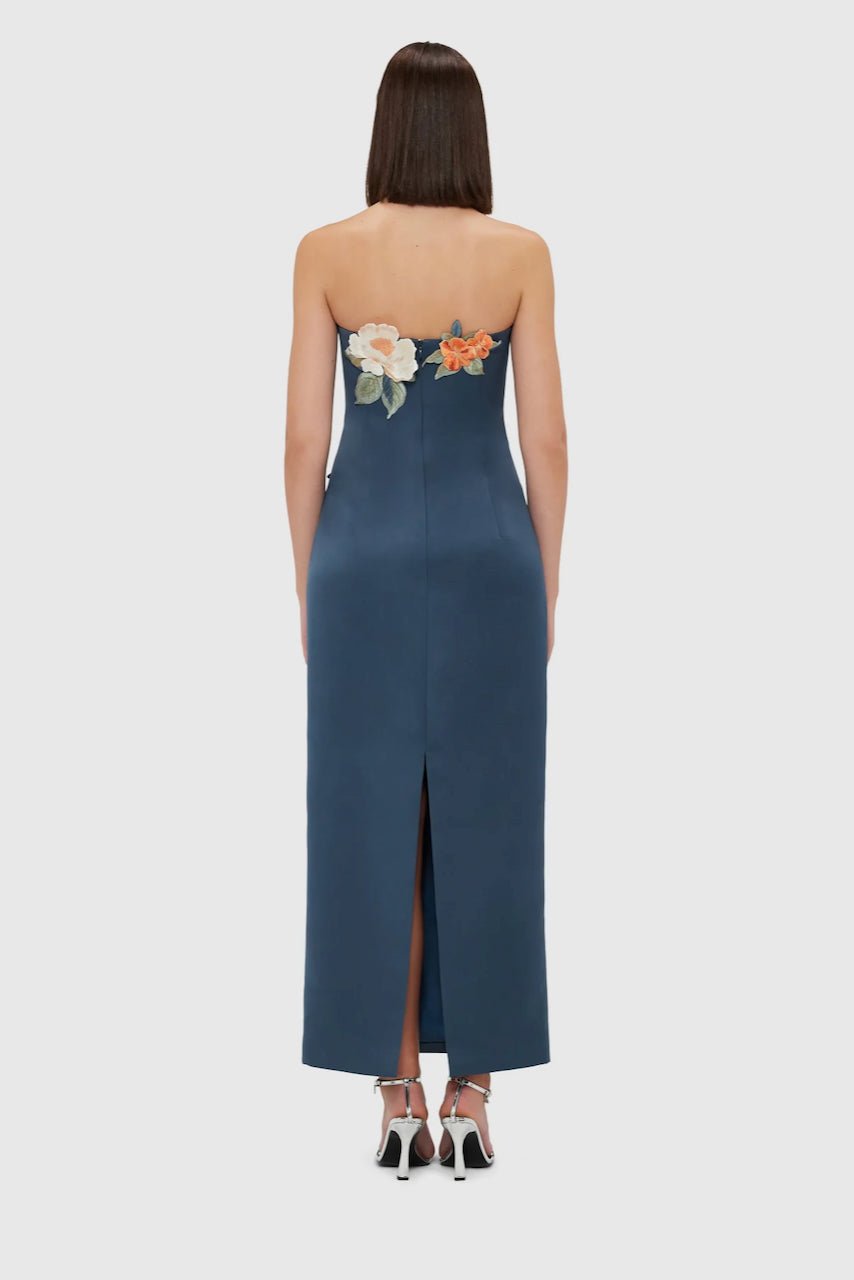 Leo Lin Rayna Appliqué Floral Bustier Maxi Dress - Pear Blossom photo 2