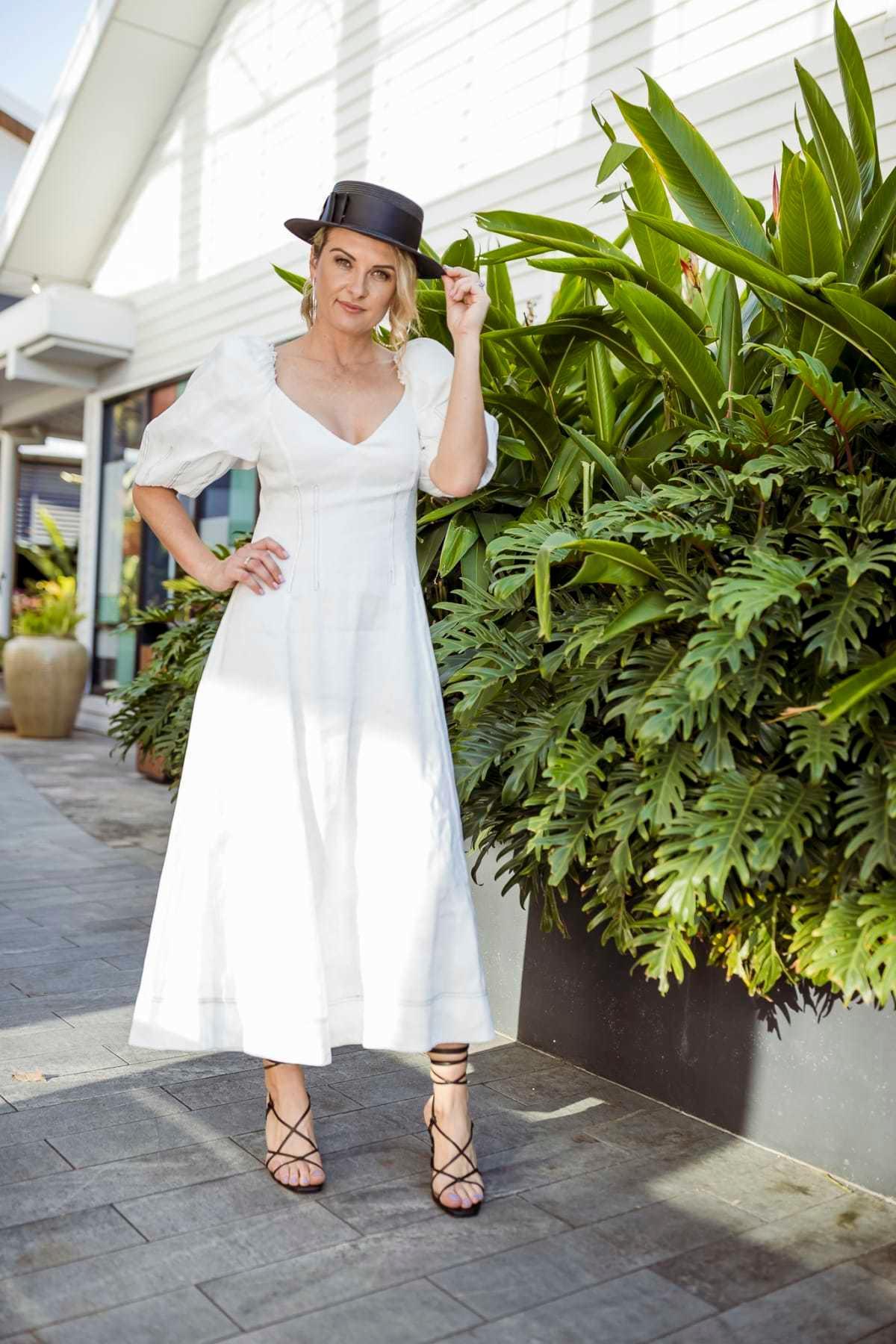 Aje Grove Dress White Size 6 photo 6