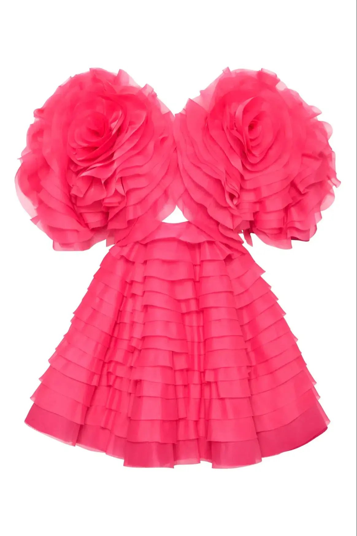 Aje Amour Ruffle Mini Dress Pink Size 8 photo 4