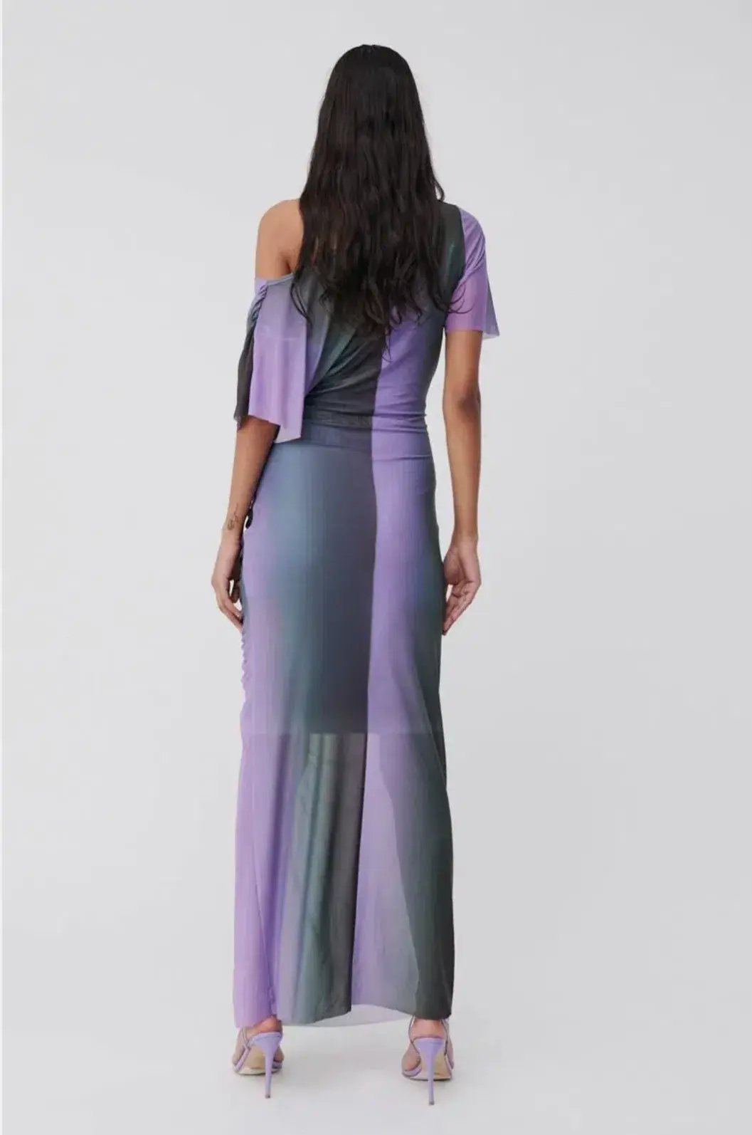Suboo Olafur Dress Purple Multi Size L/Au 12 photo 3