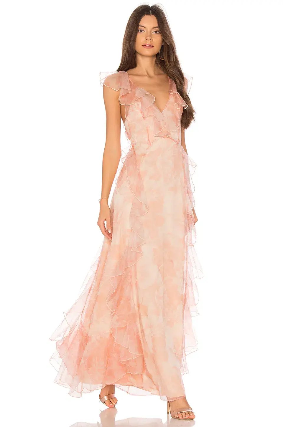 Alice McCall Oh My Goddess Dress in Peach Floral Size 8 photo 2