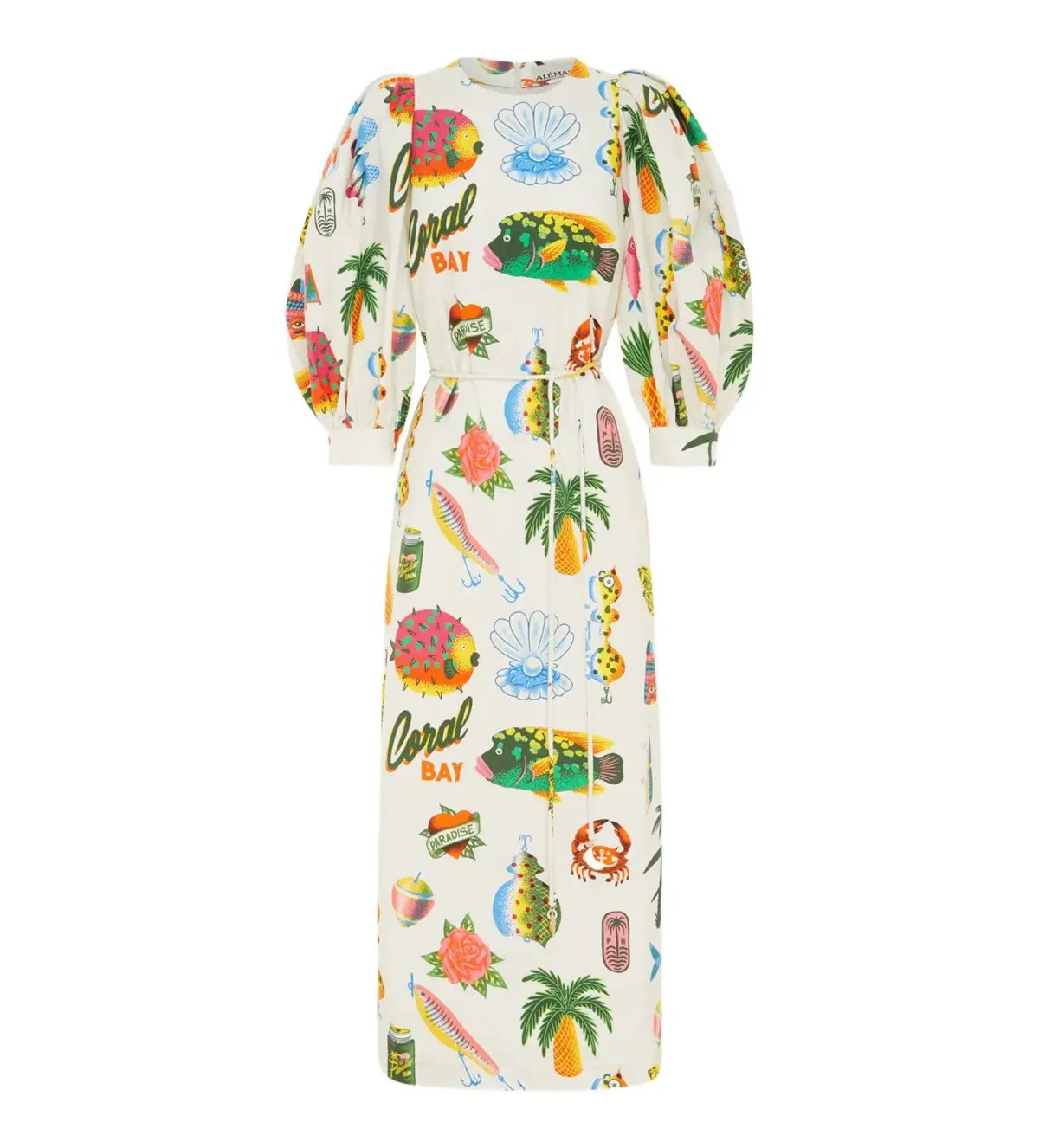 Alemais Samaki Puff Sleeve Midi Dress Multi Size 6 photo 6