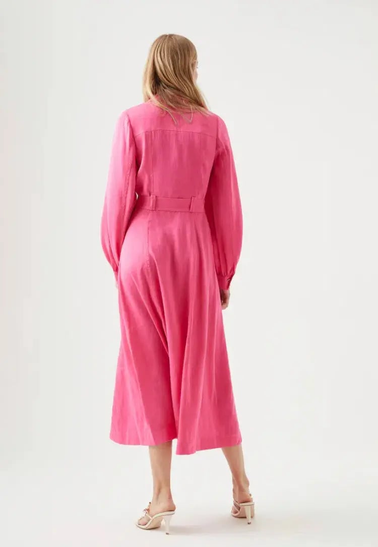 Aje Sophie Shirt Midi Dress Pink Size 10 / M photo 3