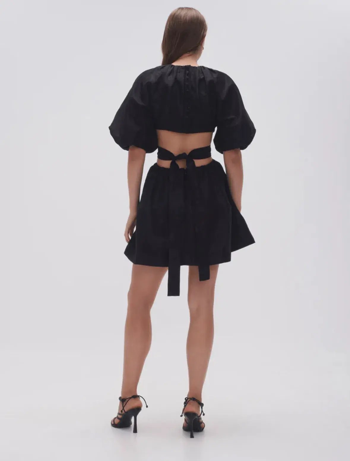 AJE Mimosa Cut Out Mini Dress Black Size 10 photo 4