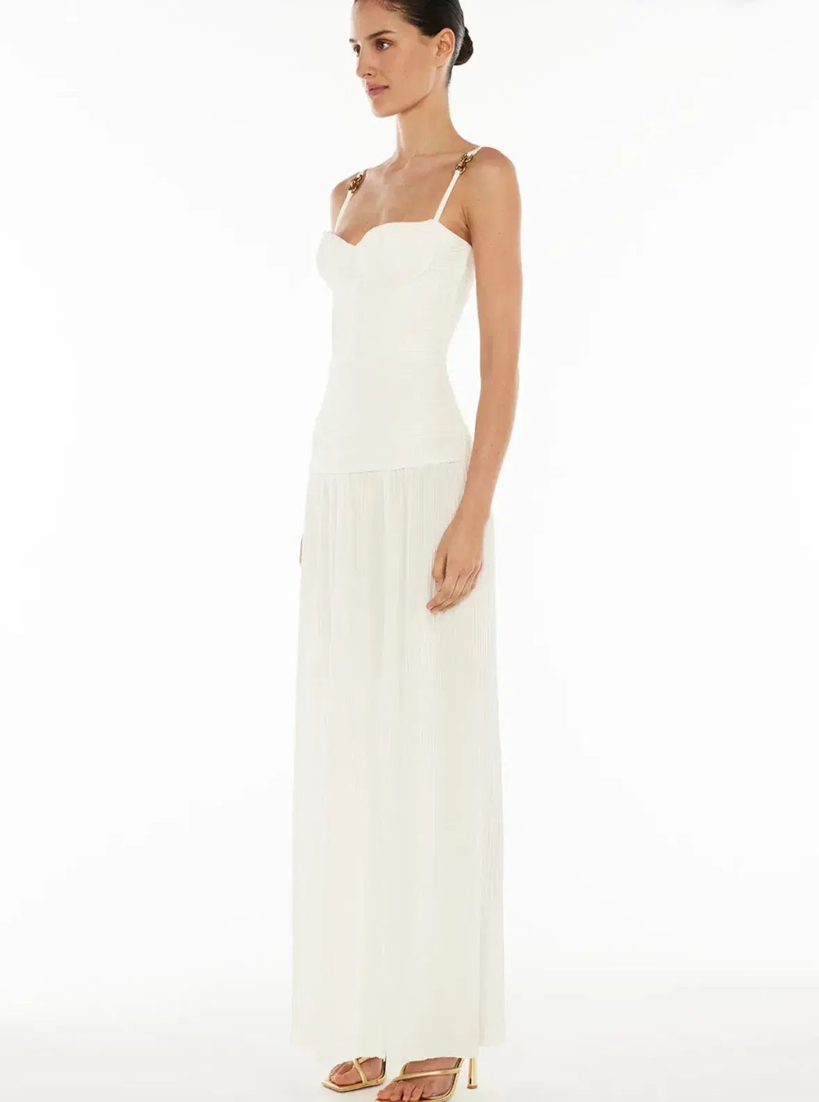 Manning Cartell Double Time Pleat Dress in White | Size S Small AU 8 photo 8