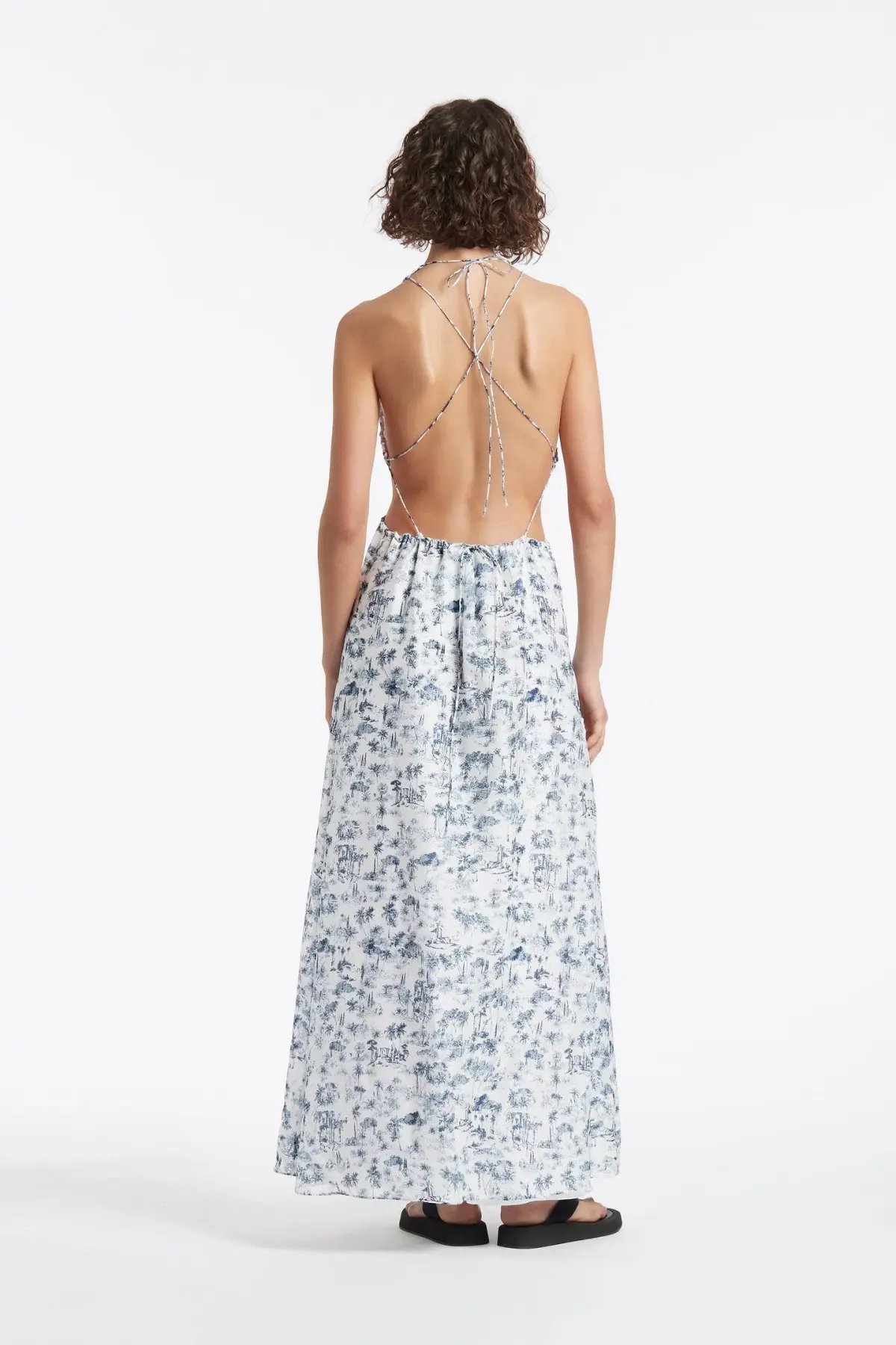 Sir the Label Dimitri Open Back Dress Print Size 12 photo 3