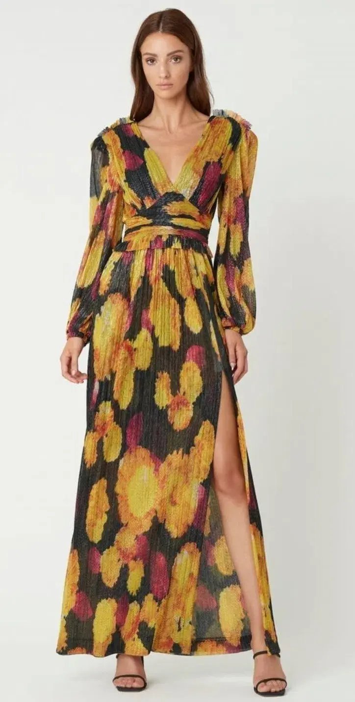 Rebecca Vallance Astoria Long Sleeve Gown Multi Size 10 photo 2