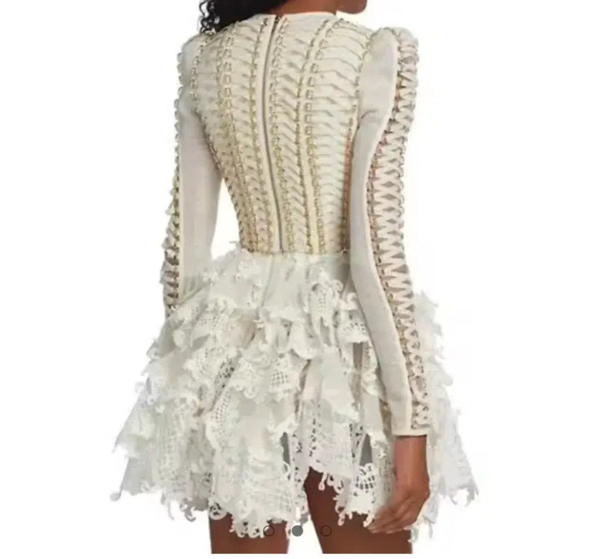 Zimmermann Coaster Corset Laced Dress in Natural Size 0/ Au 8 photo 3