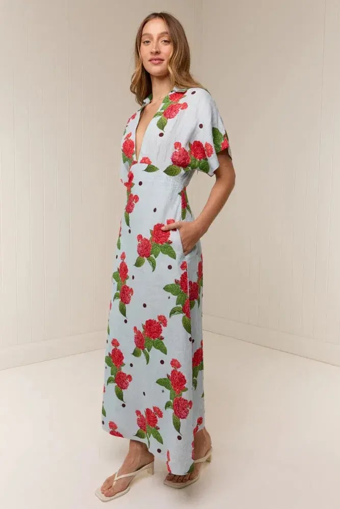 Palm Noosa Jasmine Midi Dress Sky Garden Size 14 photo 4