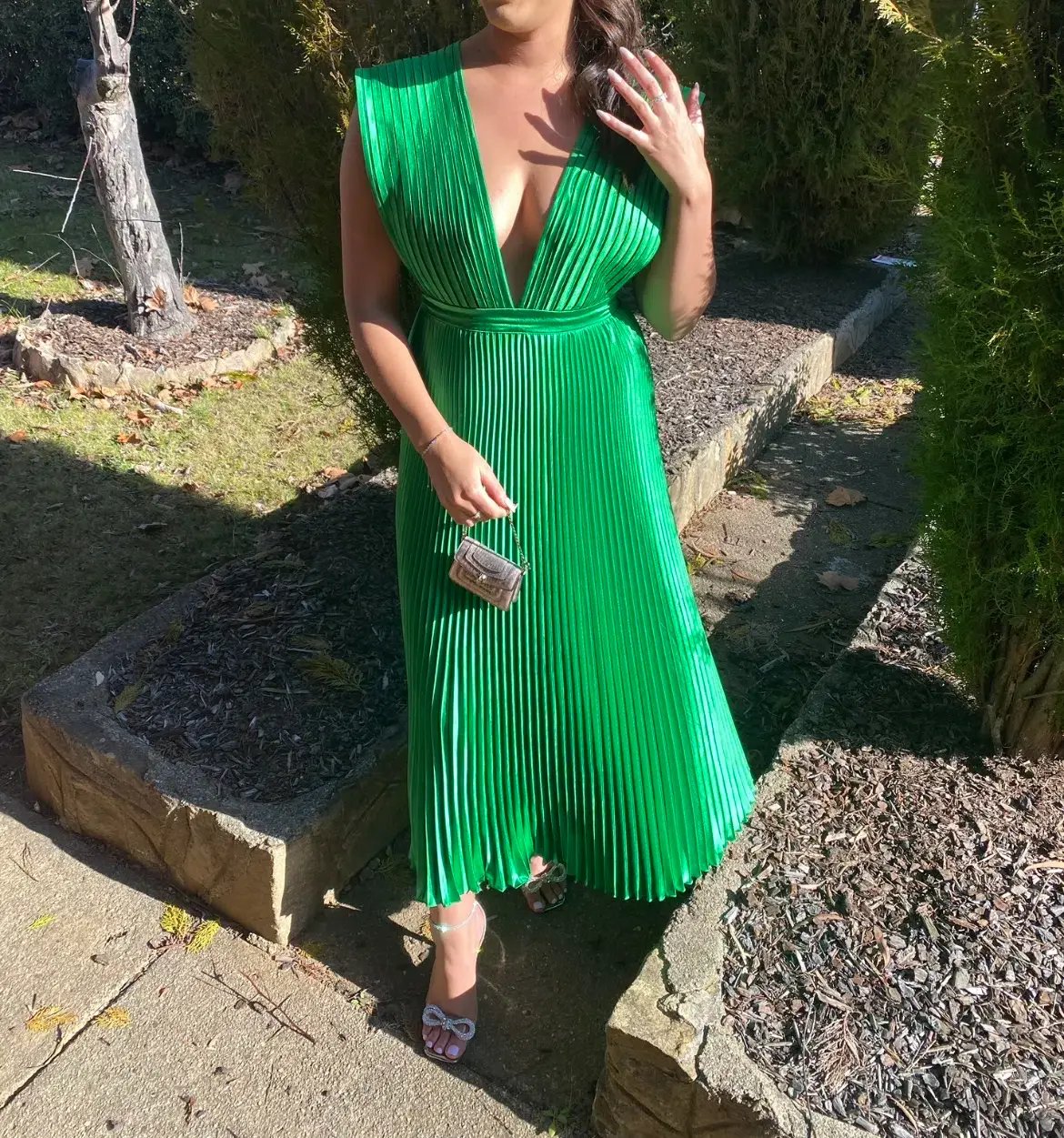 L’idee Gala Gown Bright Green Size 10 photo 3