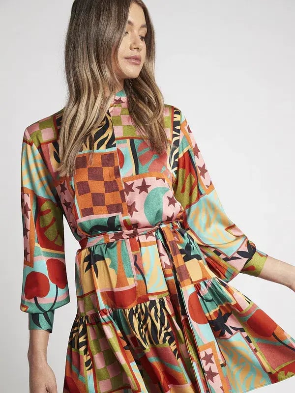 Sheike Wonderland Dress Print Size 6 photo 2