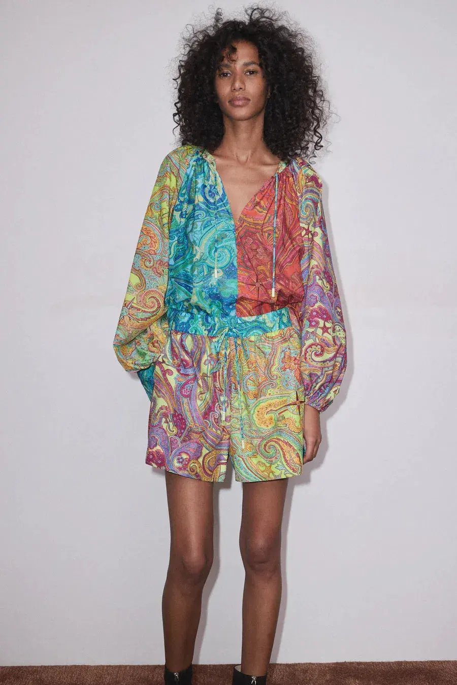 Alemais Ceto Splice Top and Short Set Multi Size 14 photo 2