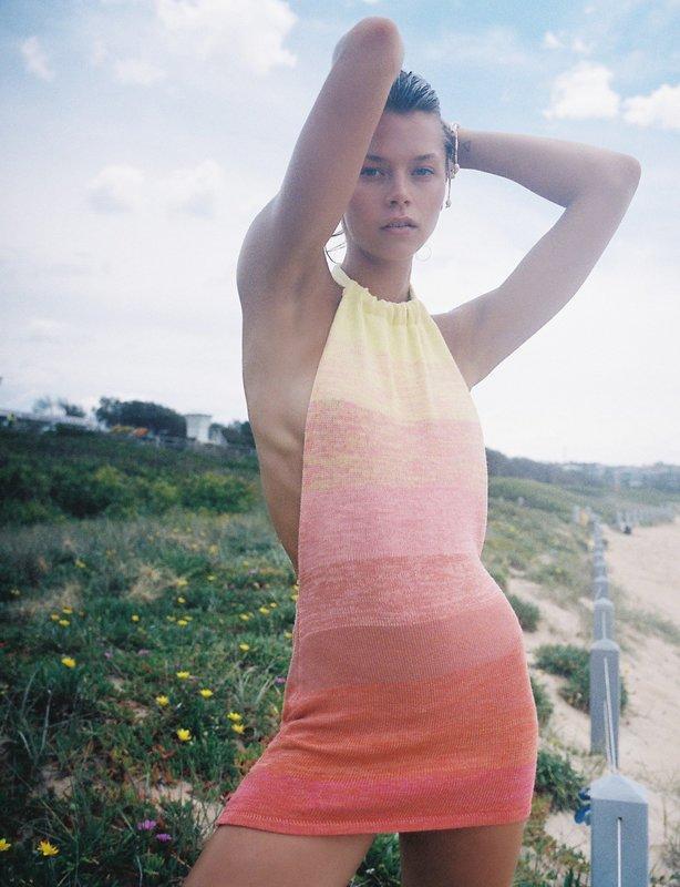 Bamba Swim Bounty Dress | Sunset Orange | Size Small photo 5