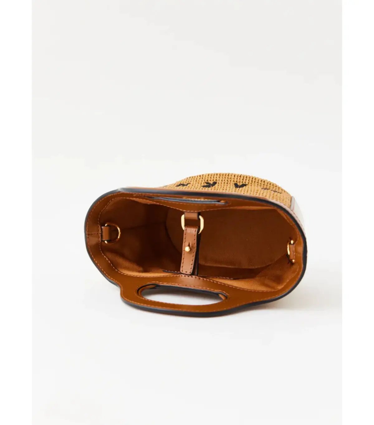 Marni Micro Tropicalia Logo Bag in Raw Sienna photo 4