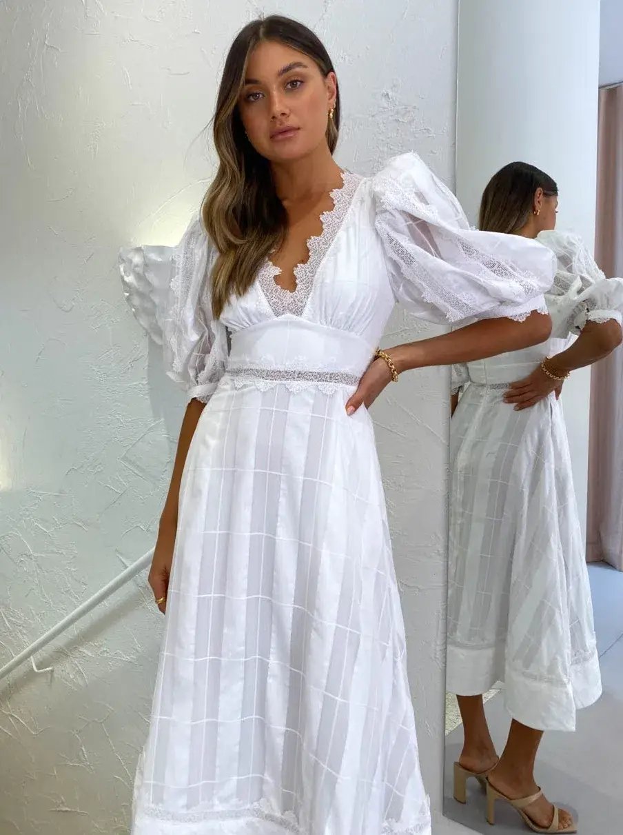 Acler Grampian Dress White Size 10 photo 7