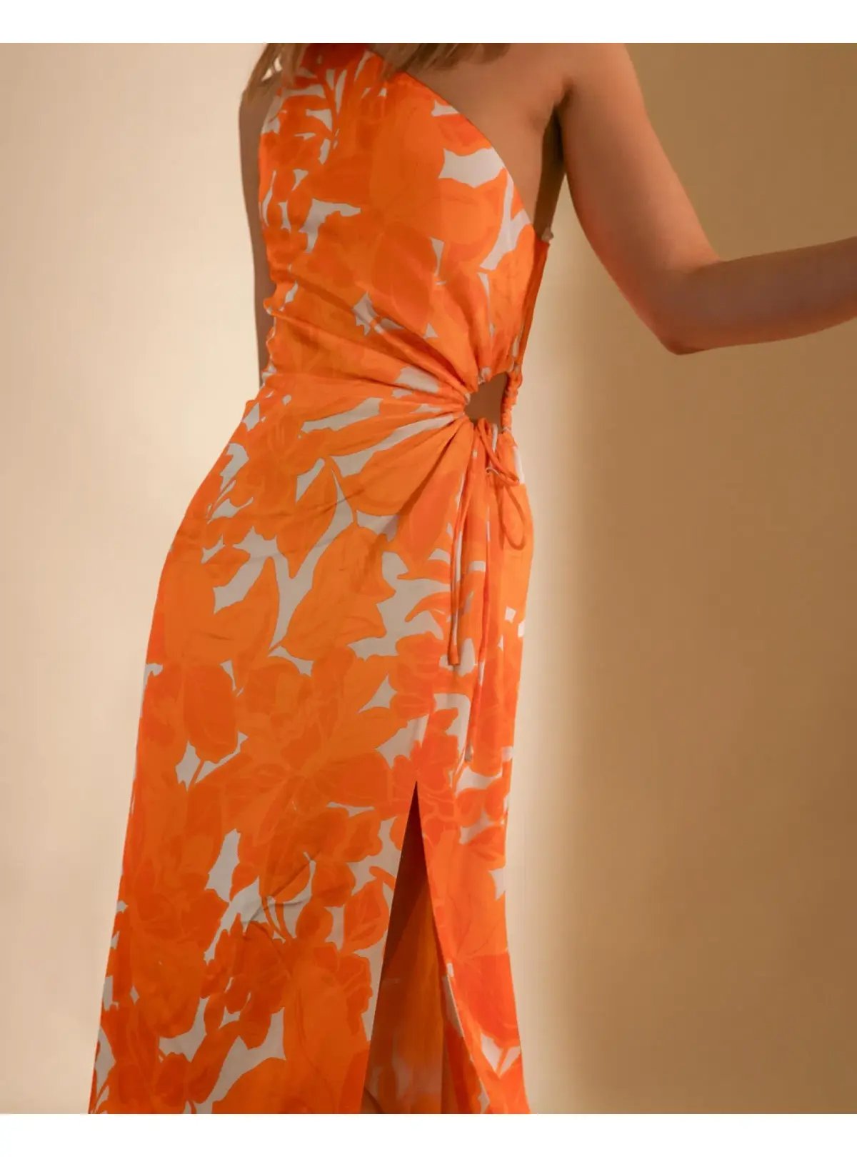 Lover Marigold One Shoulder Midi Dress Print Size AU 8 photo 4
