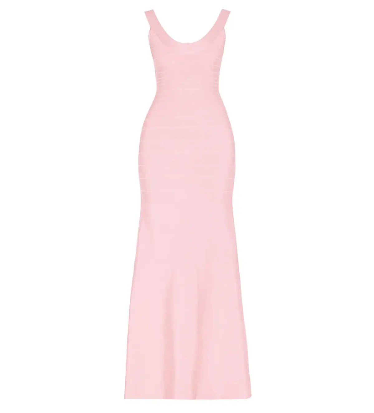 Herve Leger Ellen Bandage Gown Light Pink Size 6/S photo 4