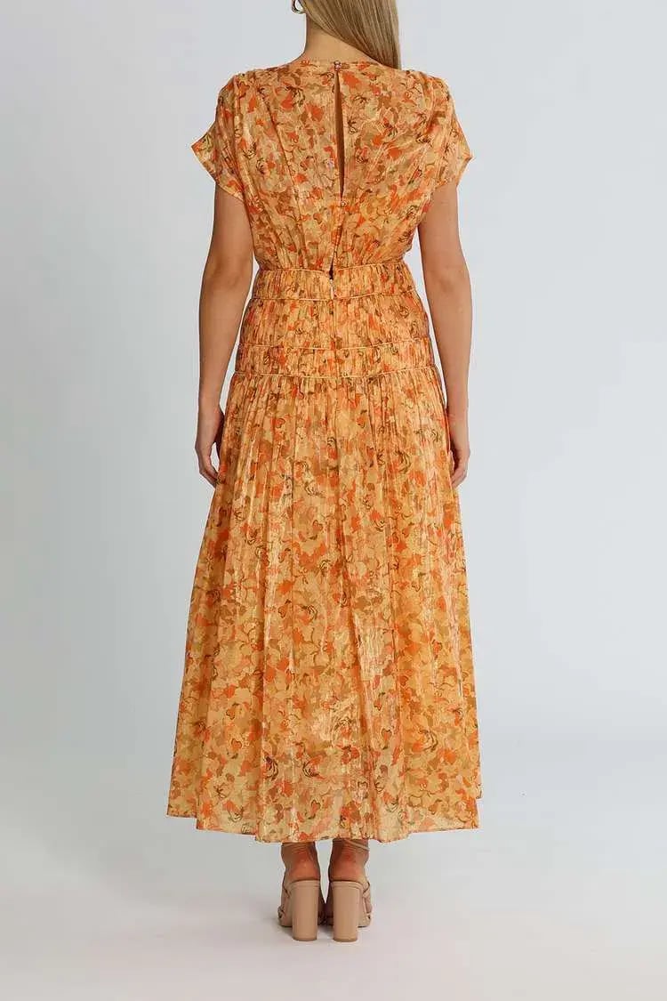 Acler Bicknell Dress Peach Parfait Size 12 photo 3