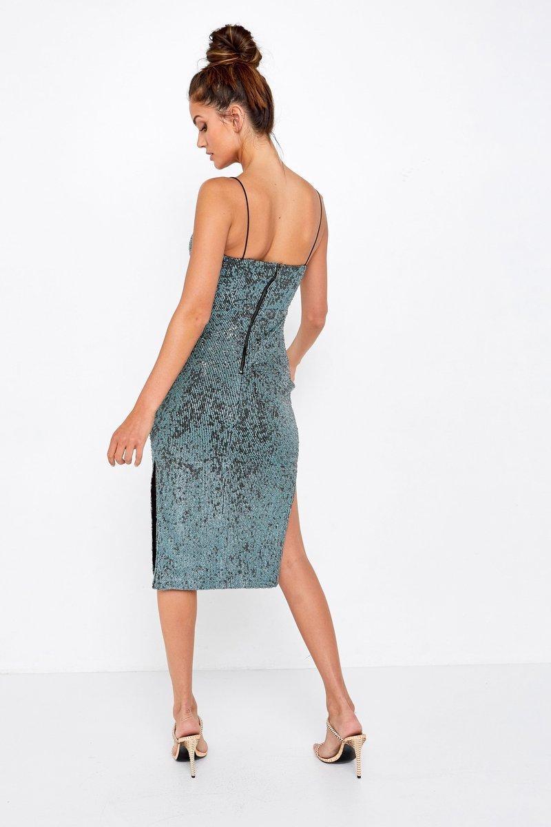 Mossman Night Fever Dress Green Size 8 photo 2