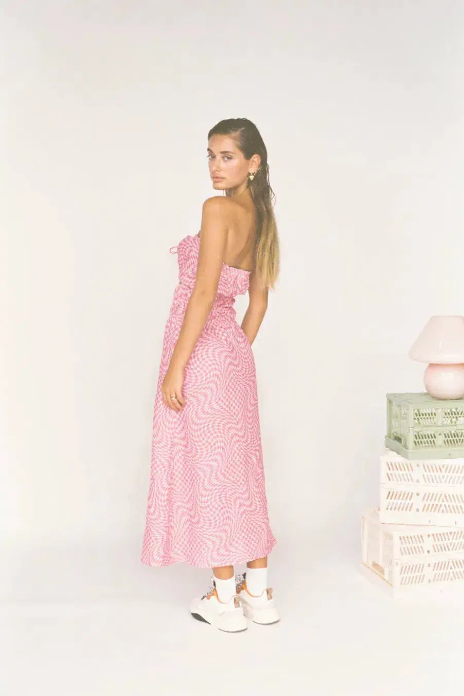 Palytte The Label Piper Dress Print Pink Size AU 6 photo 4