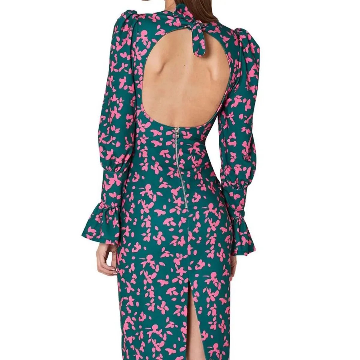 By Johnny Petal Punch Dress Green Print Size AU 8 photo 2