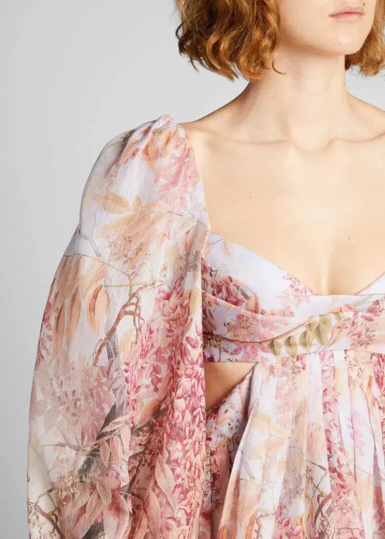 Zimmermann Botanica Bralette Mini Dress  Milettia Floral Size 1 / AU 10 photo 2