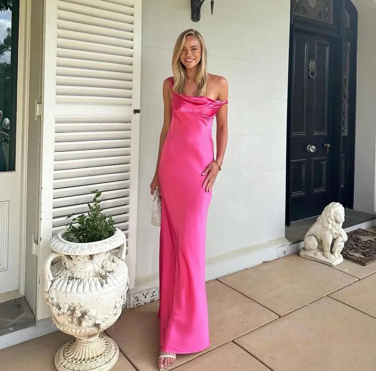 Natalie Rolt Monika Gown Neon Pink Size 1 / AU 8 photo 10