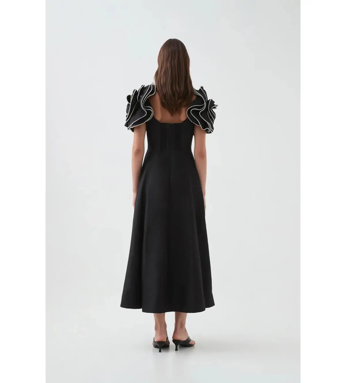 Aje Twyla Midi Dress Black Size 12 photo 5