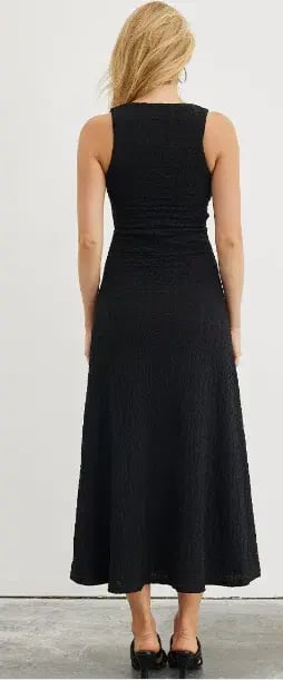 Sovere Kaya Midi Dress Black Size 6 photo 3