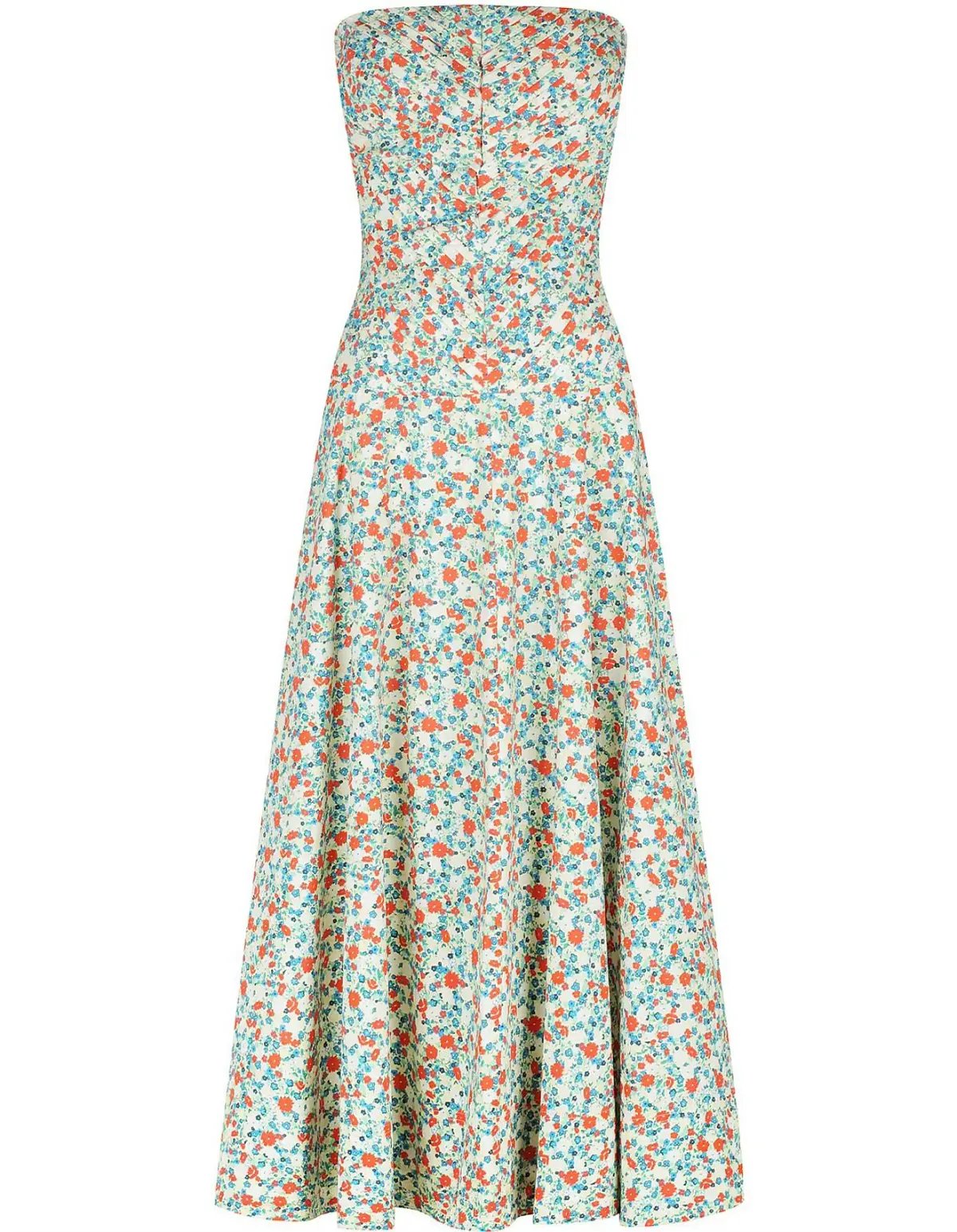 Shona Joy Ulani Strapless Pleated Midi Dress Floral Size 8 photo 5
