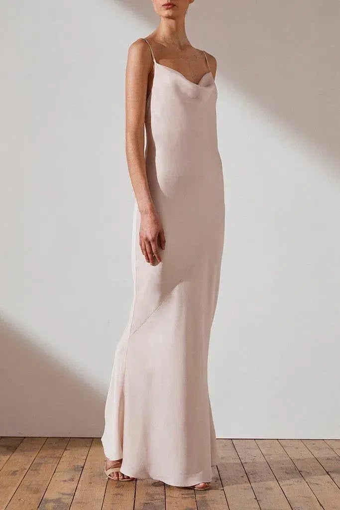 Shona Joy Luxe Bias Cowl Slip Dress Cream Size AU 8 photo 2