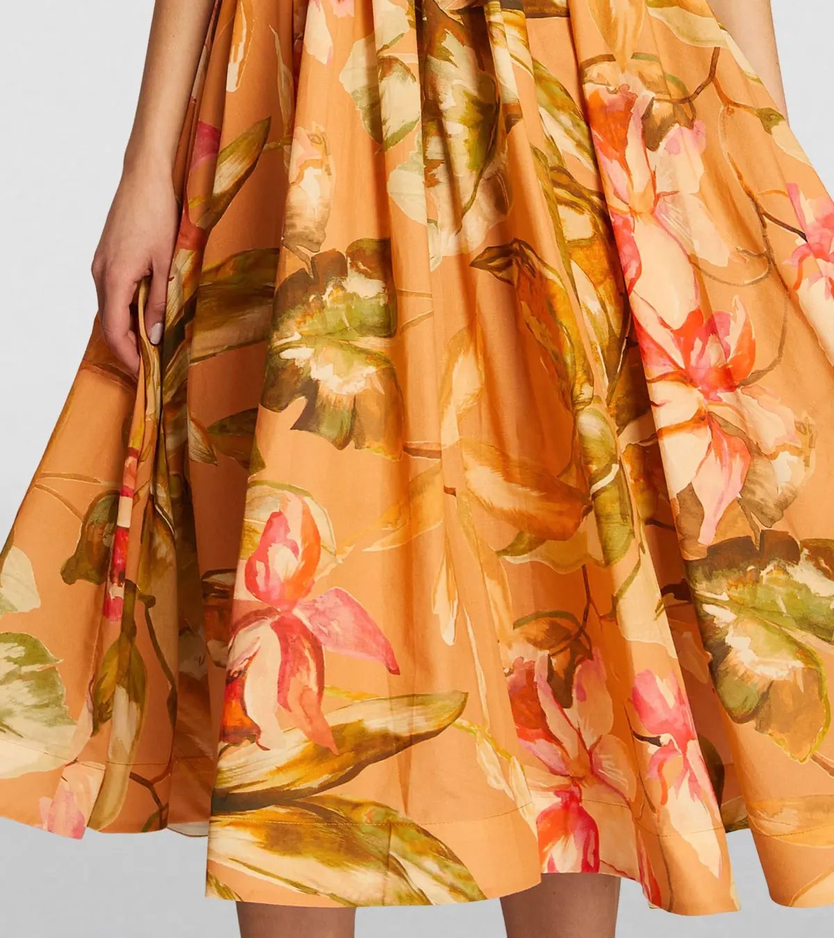 Anouki Cotton Floral Maxi Dress Floral Size 8 photo 5