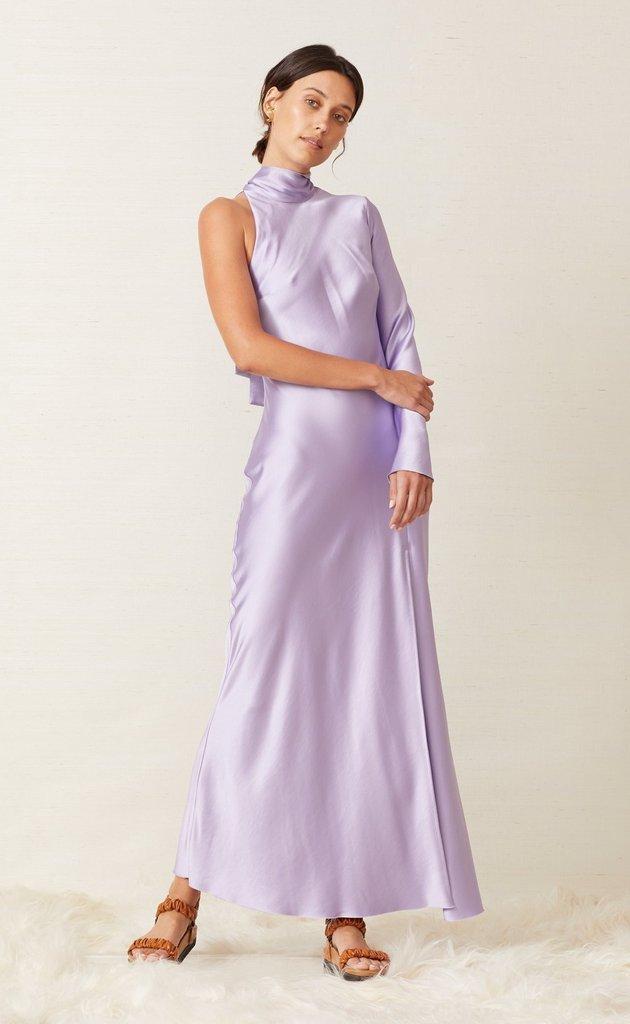 Bec & Bridge Violetta Asymmetrical Maxi Dress Lilac Size 10 photo 2