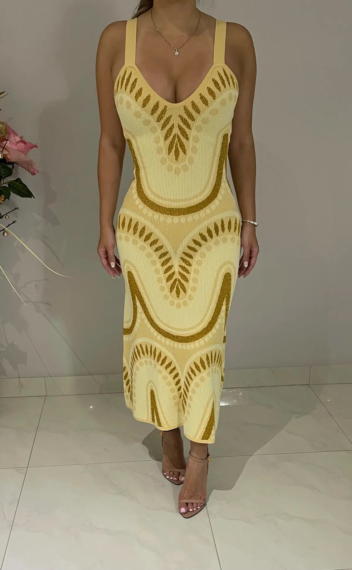 Alice McCall Windswept Midi Dress Yellow Size 6 photo 5