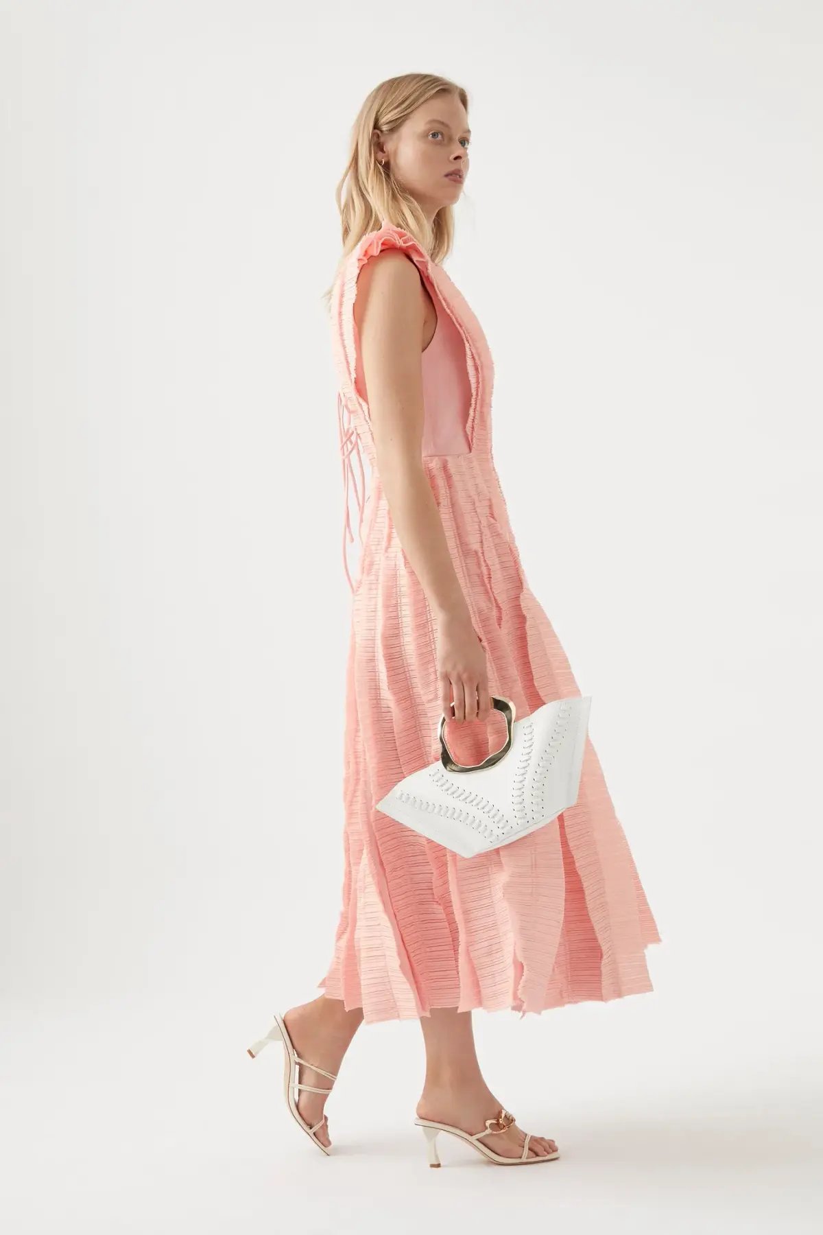 Aje Hybrid Midi Dress in Rose Pink Size AU 12 photo 2