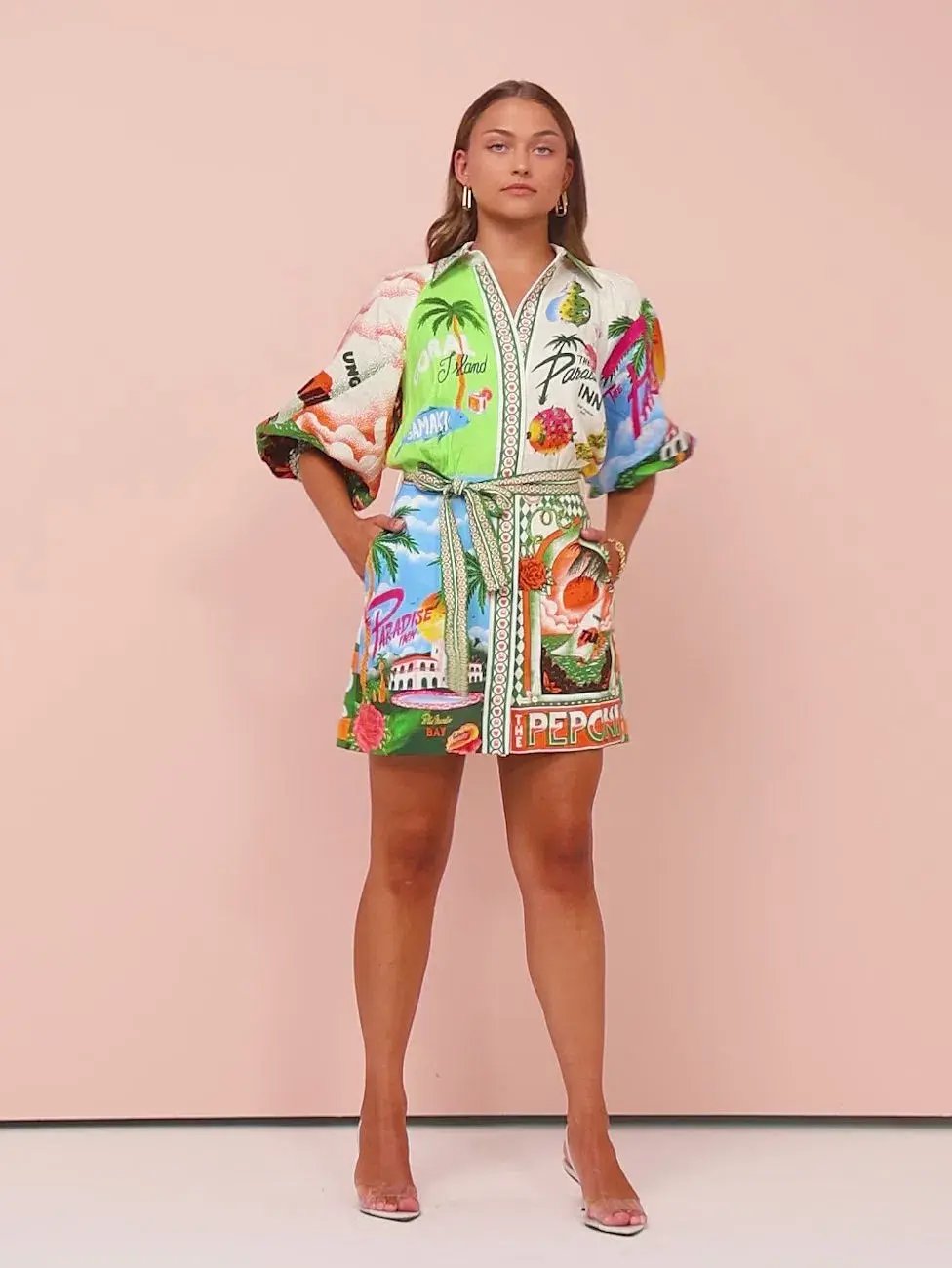 Alemais Paradiso Mini Dress Multi Size 8 photo 2