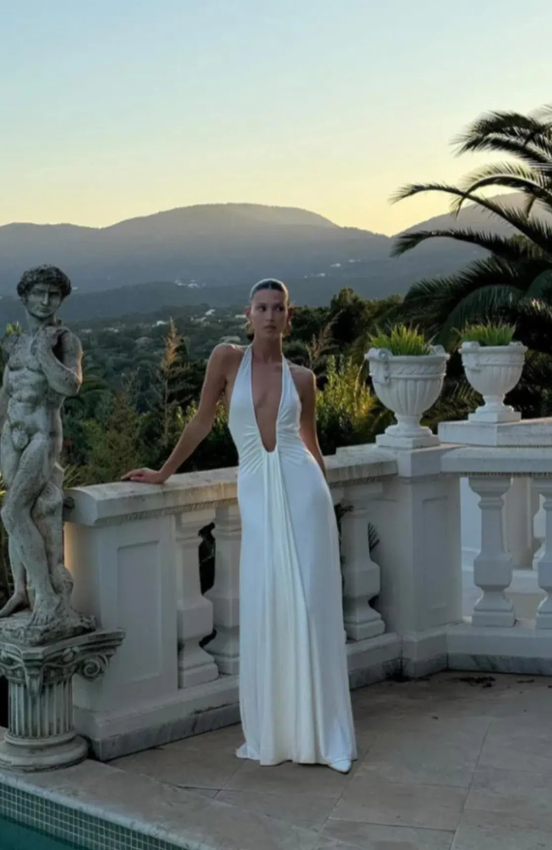 Misha Jennifer Cupro Maxi Dress ivory Size S/AU 8 photo 2