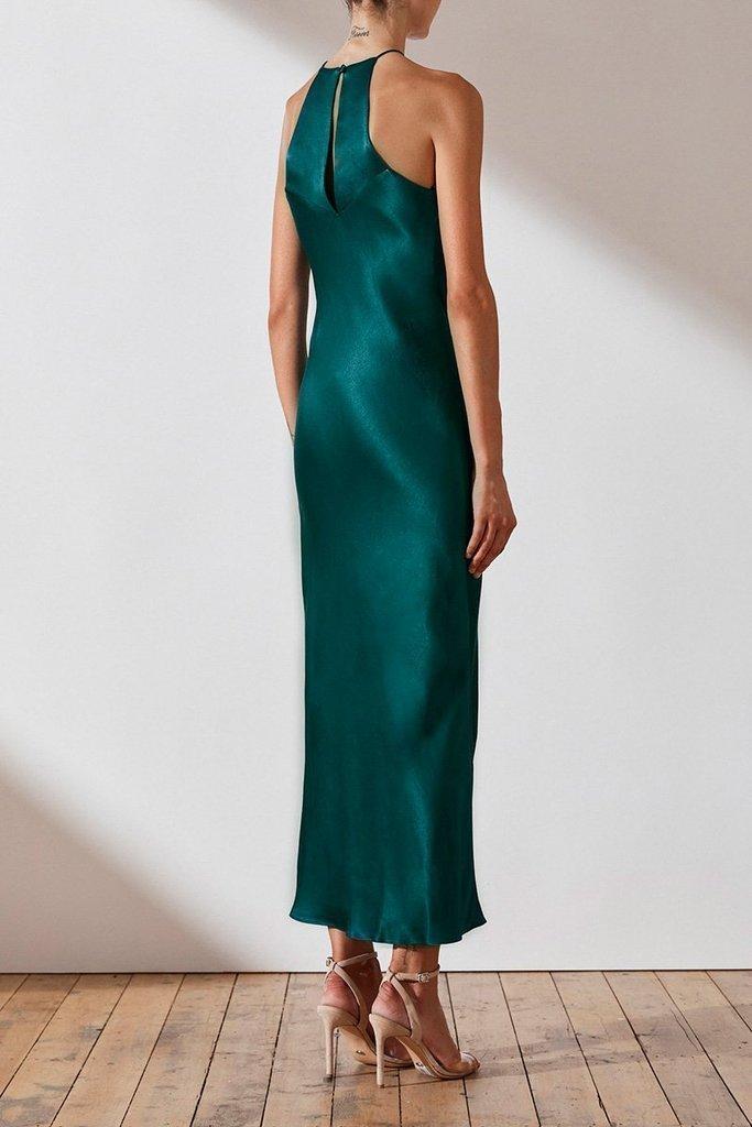Shona Joy Giselle Bias Dress Green Size 8 photo 3