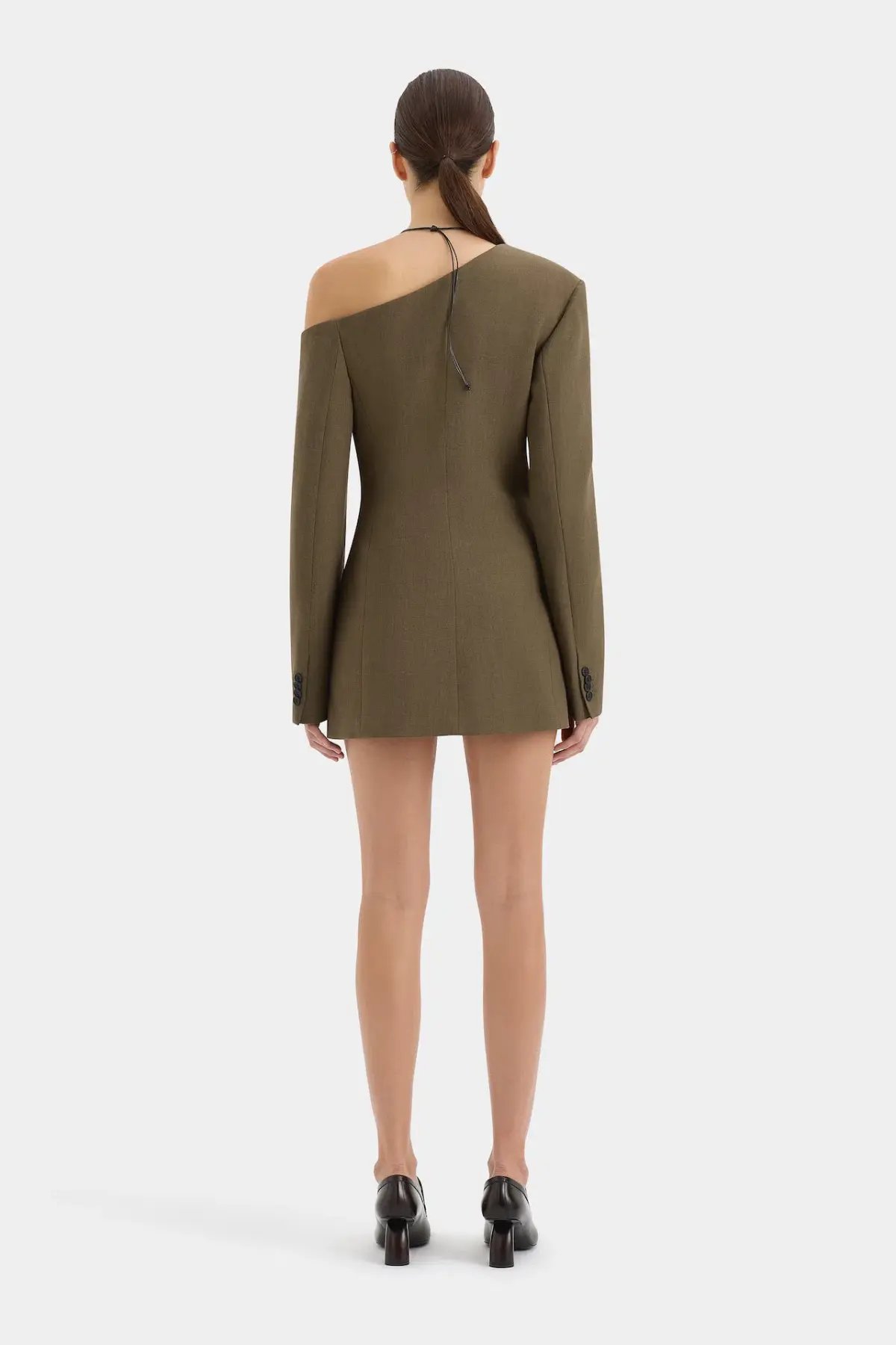 Sir the Label Sartoria Mini Dress in Chocolate Marle Size 8 photo 3