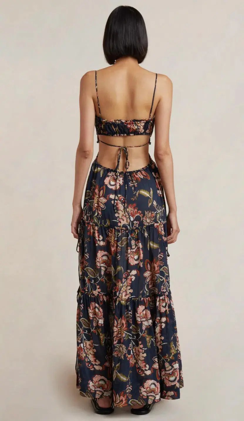 Bec & Bridge Lori Tie Maxi Dress Floral Size 8 photo 3