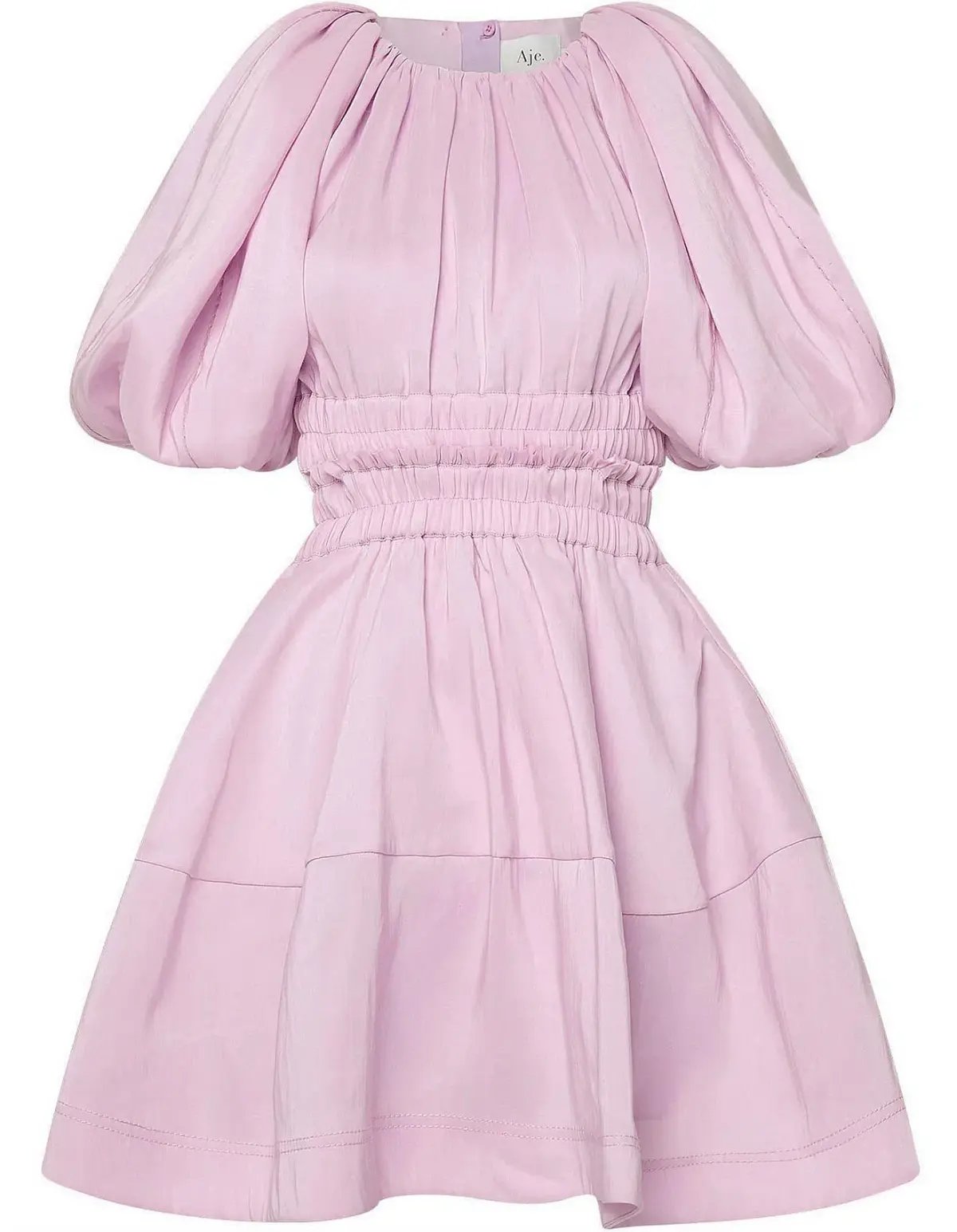 Aje Solitude Lilac Puff Sleeve Cut Out Dress Size 14 photo 4