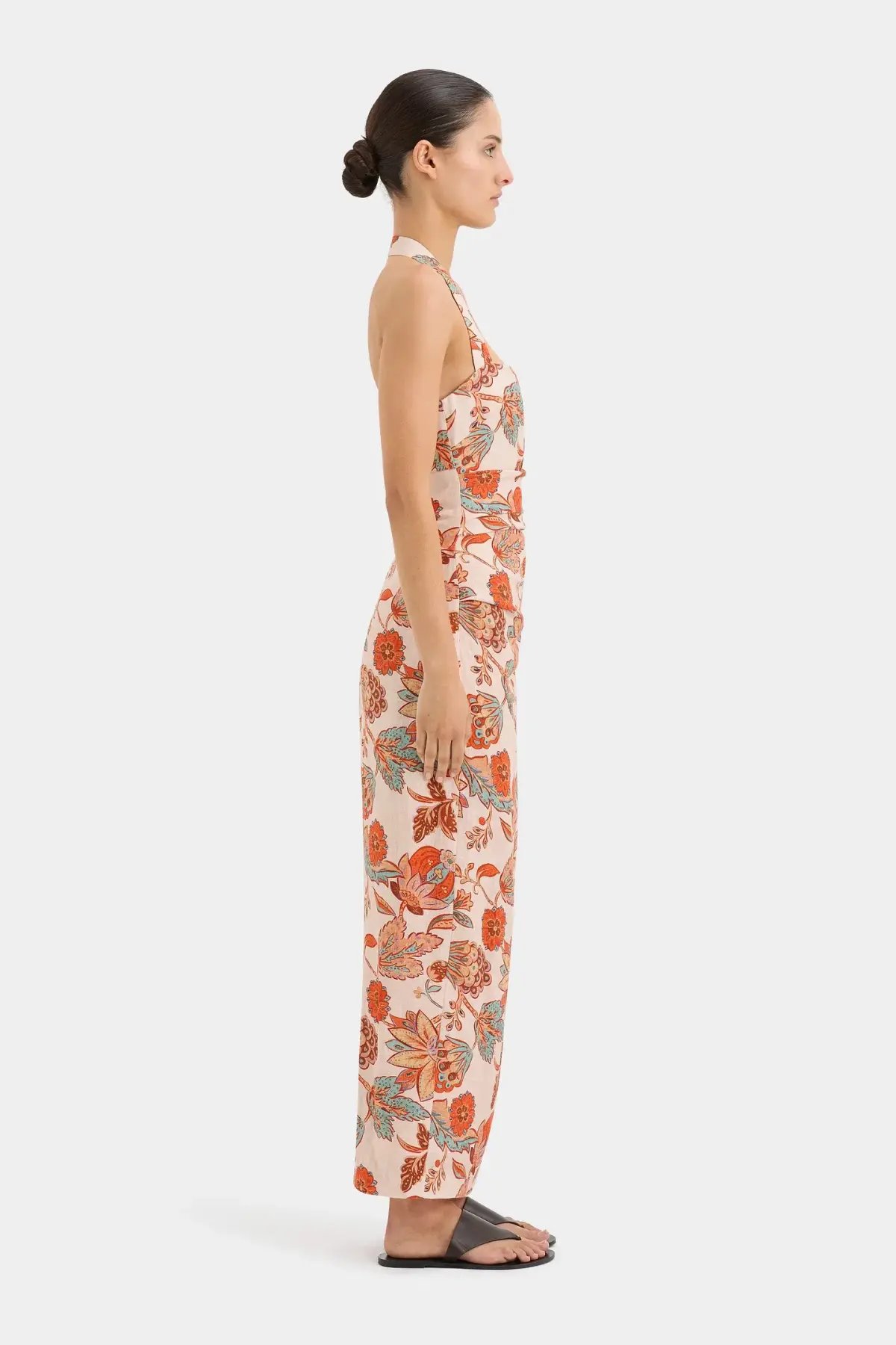Sir the Label Noemi Halter Midi Dress Floral Size 10 photo 3
