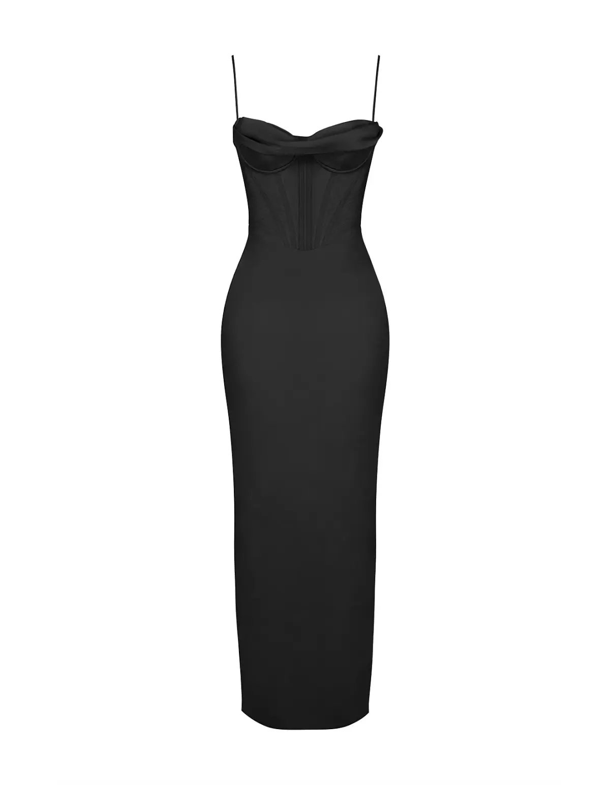 House of CB Charmaine Corset Maxi Dress Black Size 6 photo 6